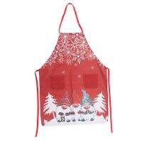 Christmas Apron Linen Santa for Baking Apron Women Kitchen Cooking Accessories Apron Cafe