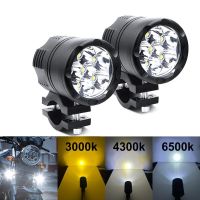 【New】รถจักรยานยนต์ Spotlight LED ไฟหน้าสีเหลืองสีขาว3000K 6000K เสริม Faro LED Moto Assemblies โคมไฟ12V 24V ขับรถหมอก Light