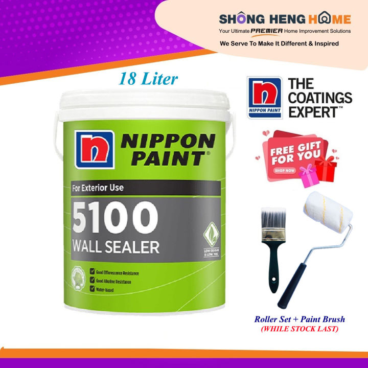 [COLLECT RM20 OFF VOUCHER] Nippon Paint 5100 Wall Sealer 18L | Lazada