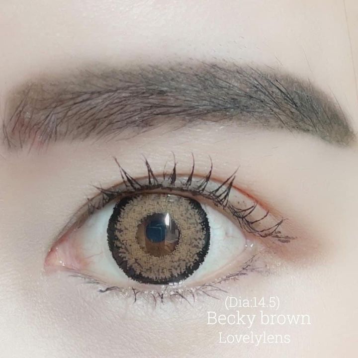 ขายดีที่1-มีค่าสายตา-lovelylens-becky-gray-brown-บิ๊กอาย-สุดปัง-คอนแทคเลนส์-รายเดือน-มีอย-แถมตลับฟรี-เลนส์นิ่ม