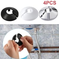 4pcs Pipe Decorative Cover Faucet Pipe Angle Valve Radiator Plastic Radiator Pipe Covers Collars Cover Floor 15mm