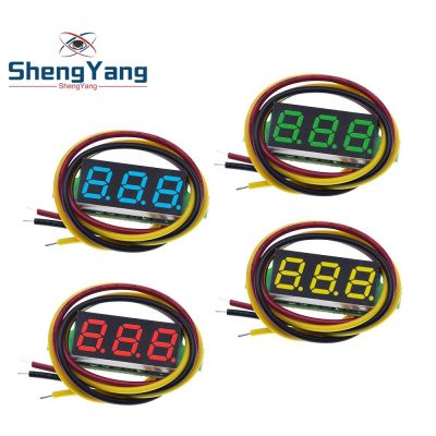 0.28 Inch 2 wires 3 wires 2.5V-40V Mini Digital Voltmeter Voltage Tester Meter Red/Blue/yellow/green LED Screen meter