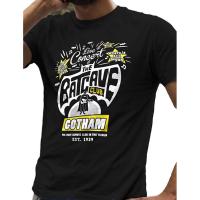 สีพิมพ์ lerage batcave Club Gotham Series คุณภาพสูงรอบคอแขนสั้นเสื้อยืดผู้ชาย PLUS ขนาดกีฬาฟิตเนสวัฒนธรรมและสร้างสรรค์ผลิตภัณฑ์ TEE