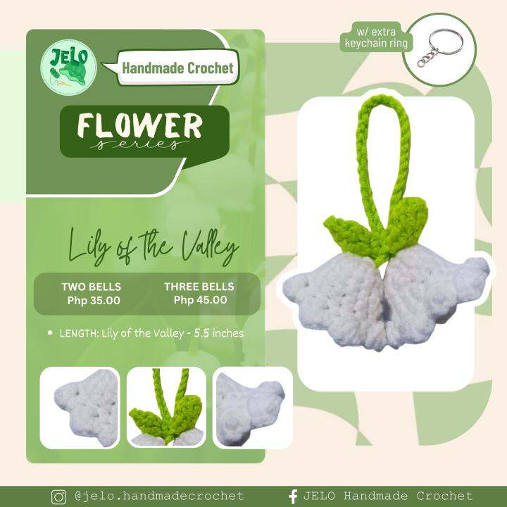 LILY OF THE VALLEY CROCHET KEYCHAIN Lazada PH