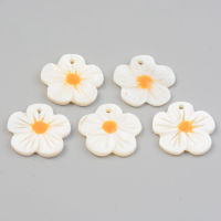 2pc Natural Freshwater Shell Pendants Flower Seashell Color 19.5~20.5x20~21x2.5cm Hole: 1.5mm