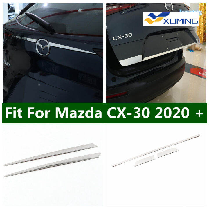 Xuming Tail Gate Door Cover Trim Rear Trunk Molding Bezel Styling Sticker Garnish for Mazda CX