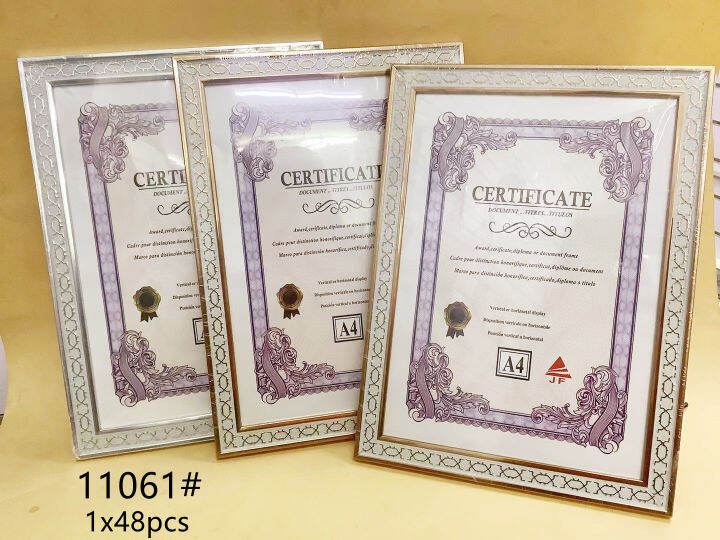 PVC CERTIFICATE FRAME SIZE/8.5x11/8x10/A4 inches Photo frame /picture
