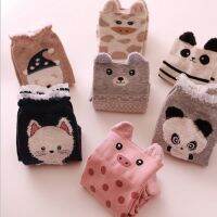 （A Beautiful） ผู้หญิง SockWinter3D EarsWomen แพนด้า Brear PigCartoon ถุงเท้าถุงเท้าผ้าฝ้ายสำหรับผู้หญิง