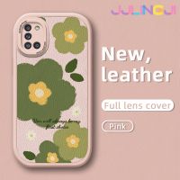 Jlingji เคสปลอกสำหรับ Samsung M31 A31 M31ชั้นหนึ่งเคสแฟชั่นลายดอกไม้บางนุ่มหนังดีไซน์ใหม่ซิลิกาเคสโทรศัพท์เจลฝาปิดเลนส์กล้องกันกระแทกเคสกันกระแทก