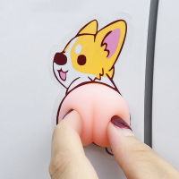 3D Cute Butt Body Car Door Anti Collision Protection Sticker Rubber Rearview Mirror Bumper Scratch Cartoon Ass Decoration Strip