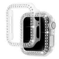 Diamond Bumper Protective Case For Apple Watch Cover Series 8 7 6 SE 5 4 3 38MM 42MM For iWatch 6 5 4 40MM 44MM Watch Band Strap