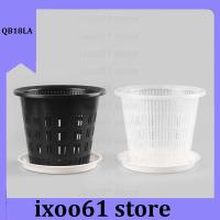 ixoo61 store 5pcs Plastic Orchid Flower planter Pots tray Holes Air Function Root Growth Container Slots wall hanging hole grow Pot