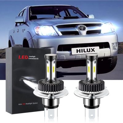 หลอดไฟหน้ารถยนต์ LED T12 6000K สีขาว แบบเปลี่ยน สําหรับ Toyota Hilux Vigo Kun25 kun26 2005-2017 (1 คู่) เสียบและเล่น