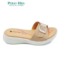 Polo HILL รองเท้าแตะ แต่งกลิตเตอร์ พร้อมสายรัดข้อเท้า สําหรับเด็กผู้หญิง PGSS-GS513