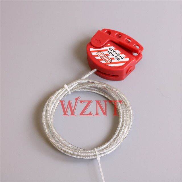 free shipping 4mm 2Meter Red Adjustable Cable Lockout Cable Lockout ...