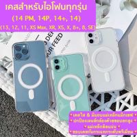 Magsafe เคสใส ชาร์จได้ ไร้สาย สำหรับ ไอโฟน ทุกรุ่น iPHONE 15/15Pro/15Promax/15Plus/14/14PRO/14MAX/14PROMAX/13/13PRO/13PROMAX/13MINI/I/12/12PRO/12PROMAX / 11/11PRO/11PROMAX/X/XS/XR/XS MAX/7/8/SE2/SE3/7PLUS/8PLUS