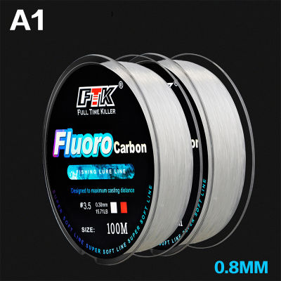 Laogeliang 100M Fishing line 0.8MM-8.0mm 4.13LB-34.32LB Fluorocarbon Coating Treatment