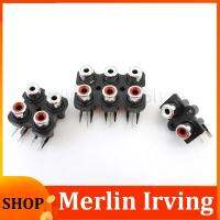 Merlin Irving Shop 2/4/6 Hole RCA Female Stereo Audio Jack Connector Socket Adapter Video plug AV Input Row Amplifier Interface 2Pin 4Pin 6Pin