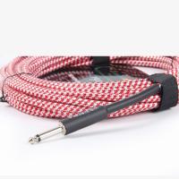 ‘【；】 Guitar Cable Bass Electric Box Audio Cable Guitar Noise Reduction Line Color Braided Shielded Cable 3 /6/10/15/20Meters