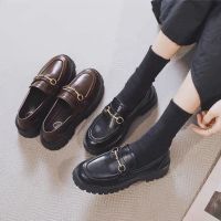 COD DSFGRTUTYIII Thick-soled loafers women s single shoes small leather shoes JK uniform shoes 2021 fall new British style retro students all-match