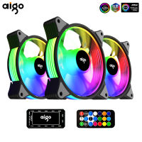 Aigo AR12 12 cm 3 Pin 5V Aura Sync Argb PC Case Fans SATA Power Interface RGB PC Desktop Computer Cooling Fans