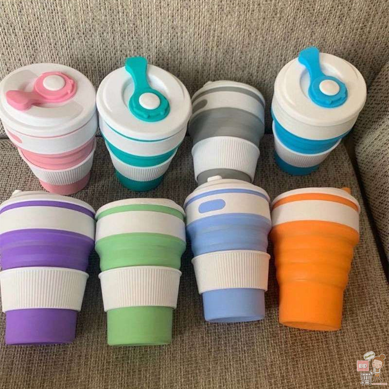 350 ml Folding Collapsible Coffee Cup Silicone Outdoor Travel Portable Reusable 