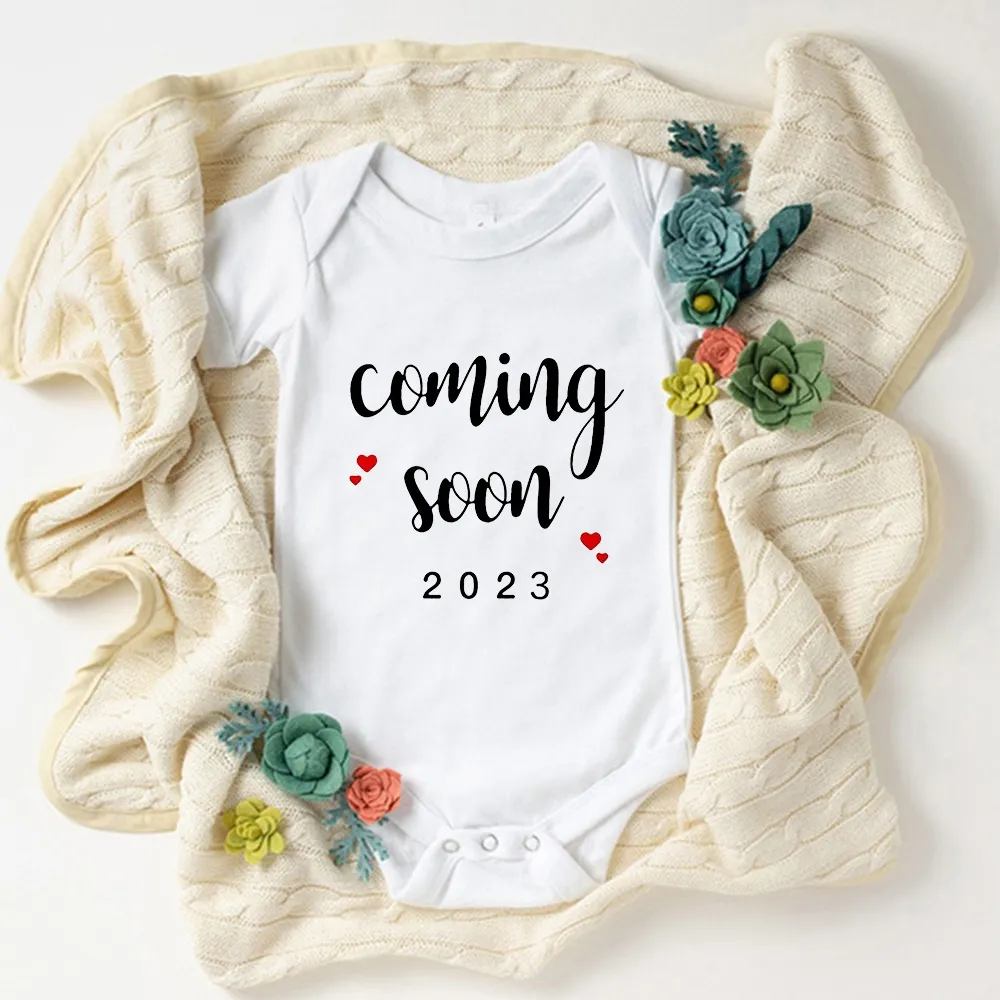 body suit for women jumpsuits playsuits Coming Soon 2023 Newborn Clothes  Pregnancy Announcement Surprise Gift Infant Onesies Fashion Popular Ropa De  Bebe Niña Dropship | Lazada