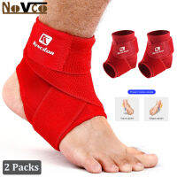 Novco 2 PCS Professionalอุปกรณ์พยุงข้อเท้าคุณภาพสูงปรับElastic Antiข้อเท้าแพลงProtectorกีฬาฟิตเนสผ้ายืดป้องกันข้อเท้าผ้าพันคอสายรัดข้อเท้าบาสเกตบอลวอลเลย์บอลฟิตเนสตัวป้องกันส้นรองเท้าGymผ้ารัดข้อเท้า