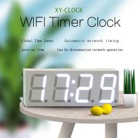 ▬✢ DYKB WiFI Time Clock sync Module 0.8inch digital tube led clock display Electronic alarm clock TYPE-E 5V USB power 12/24-hour