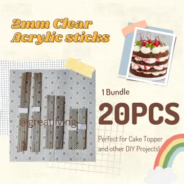 Clear Acrylic Cake Topper Stick DIY Crafting & Hobby Store