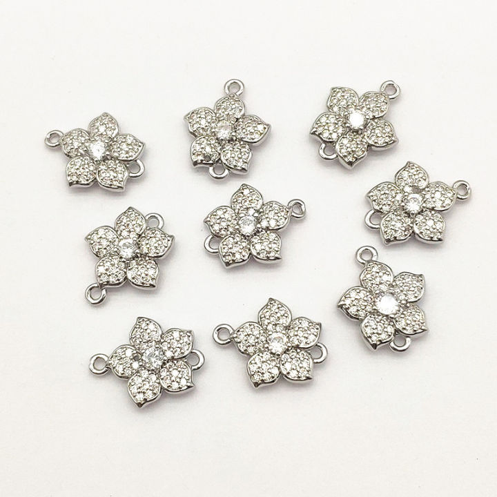 new-arrival-17x14mm-50pcs-cubic-zirconia-flower-connectors-for-handmade-necklace-accessories-earring-parts-diy-jewelry-findings