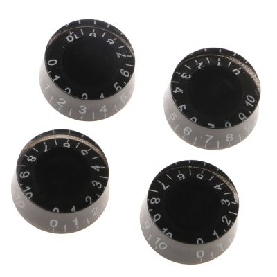 ：《》{“】= 4 Pieces Of Black Speed Volume Tone Control Knobs For LP Les Paul Electric Gutar