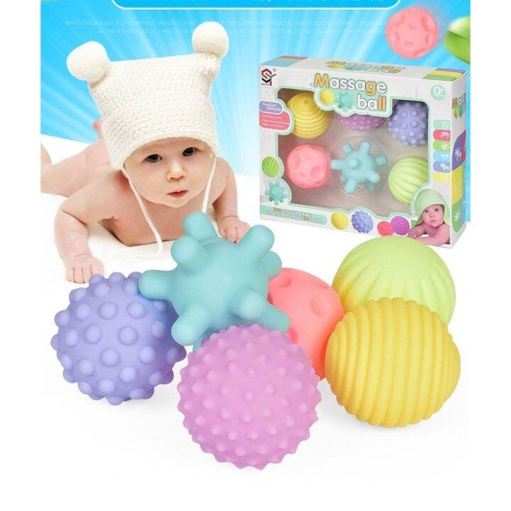 COD 6 Piece Multi Sensory Ball Set Baby Hand Grasping Ball for Baby ...