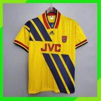 □✳ เสื้อกีฬาแขนสั้น ลายทีมชาติฟุตบอล Arsenal Away สีเหลือง สไตล์เรโทร 93-94