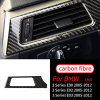 สำหรับ BMW E90 E92 E93 3 Series 2005-2012คาร์บอนไฟเบอร์รถซ้าย Air Conditioner Outlet แผงกรอบสติกเกอร์ตกแต่งภายใน