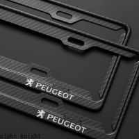 How New Peugeot  Carbon Fiber Pattern License Plate Protection Frame For 206 207 307 4008 Rcz 5008 zhi