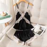 【jw】☏☇♂  Print Sleepwear Intimate Cami Shorts 2Pcs Pyjamas Set Homewear