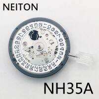 ล้อวันที่สีขาว NH35 Seiko 24 Jewels อะไหล่เครื่องจักรกลแบบพรีเมี่ยมหมุนอัตโนมัติหมุนได้เองหมุนได้ตาม NH35A ญี่ปุ่น