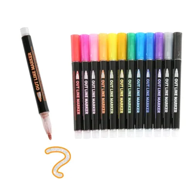 12 Marker Pen for Highlight Painting Kit for Painting Rocks Pebbles Glass Water Based Waterproof Acrylic Paint Pen DJA88