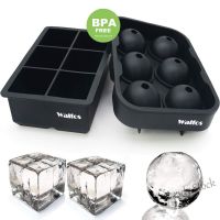 【Ready Stock】 ☋⊙๑ C14 WALFOS Silicone 6 Grid Whiskey Cocktail Ice Ball Cube Ice Mold Tray Maker