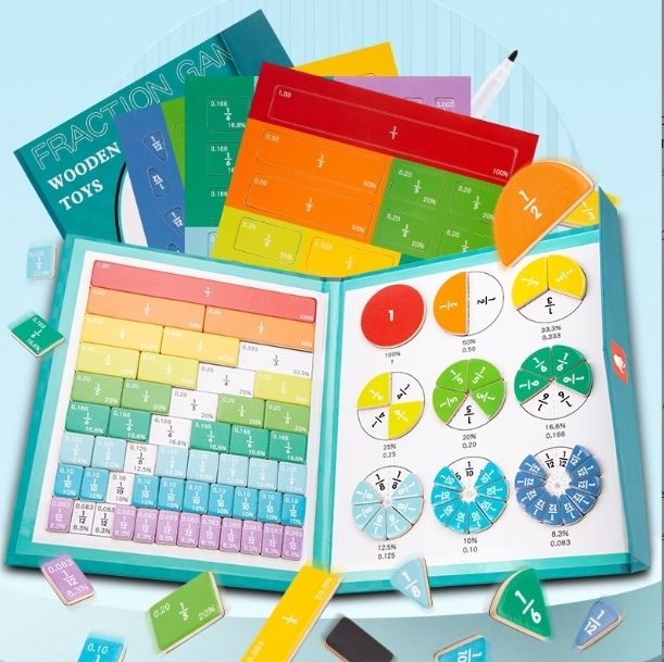 magnetic-fraction-book-montessori-toy-อีกชิ้นที่ดีมากๆค่ะ-การเรียนเศษส่วนเป็นเรื่องที่ค่อนข้างเข้าใจยาก-สำหรับเด็กๆ-เพราะมันไม่เห็นภาพ