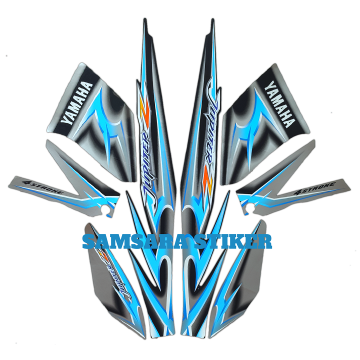 Stiker Body Motor Yamaha Jupiter Z 2006 Cw HitamSilver Full Set