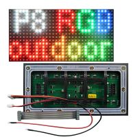 P8 LED screen panel module Outdoor 256*128mm 32*16 pixels 1/4scan SMD3535 Full color P8 LED display panel module