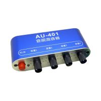 3.5mm Input Output Front Sound Amplifier Blue Metal For Headphone Audio Phone Sound Controller