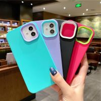 COD DSFGERTGRUER Colour Blocking เคท ไอโฟน iPhone 13 Pro Max Soft Silicone Case เคท Apple iPhone12 2in1 Phone Cover เคสโทรศัพท์