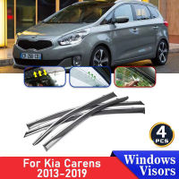 Deflectors สำหรับ Kia Carens 3 Rondo 2013 2014 2015 2016 2017 2018 2019กระจกรถยนต์ด้านข้าง Visors Trim Rain Eyebrow Guard