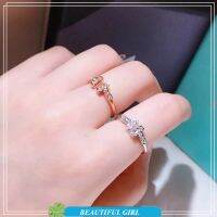 2022 Silver Double T Open Letter ปรับแหวนแสงเครื่องประดับหรูหรา Beautiful girl Jewelry