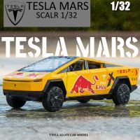 โมเดลรถเหล็ก TESLA 1/32 รถกระบะ เปิด-ปิด ประตูได้รอบคัน มีไฟ-มีเสียง มีลานวิ่งได้ ระบบPull back โมเดลรถ เทสล่า