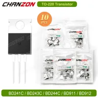 10PCS TO-220 Bd241C Bd243C Bd244C Bd911 Bd912 ทรานซิสเตอร์ไฟฟ้าใหม่หลอดไตรโอดเดี่ยวดั้งเดิมวงจรรวม Ic