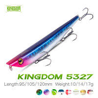 Kingdom เหยื่อเหยื่อ5327 WalkerDog แท่งลอยตกปลาเหยื่อ10สีชุดจำนวนจำกัด95มม./10G 120Mm/17G กระตุก Swim เหยื่อ Hard ประดิษฐ์